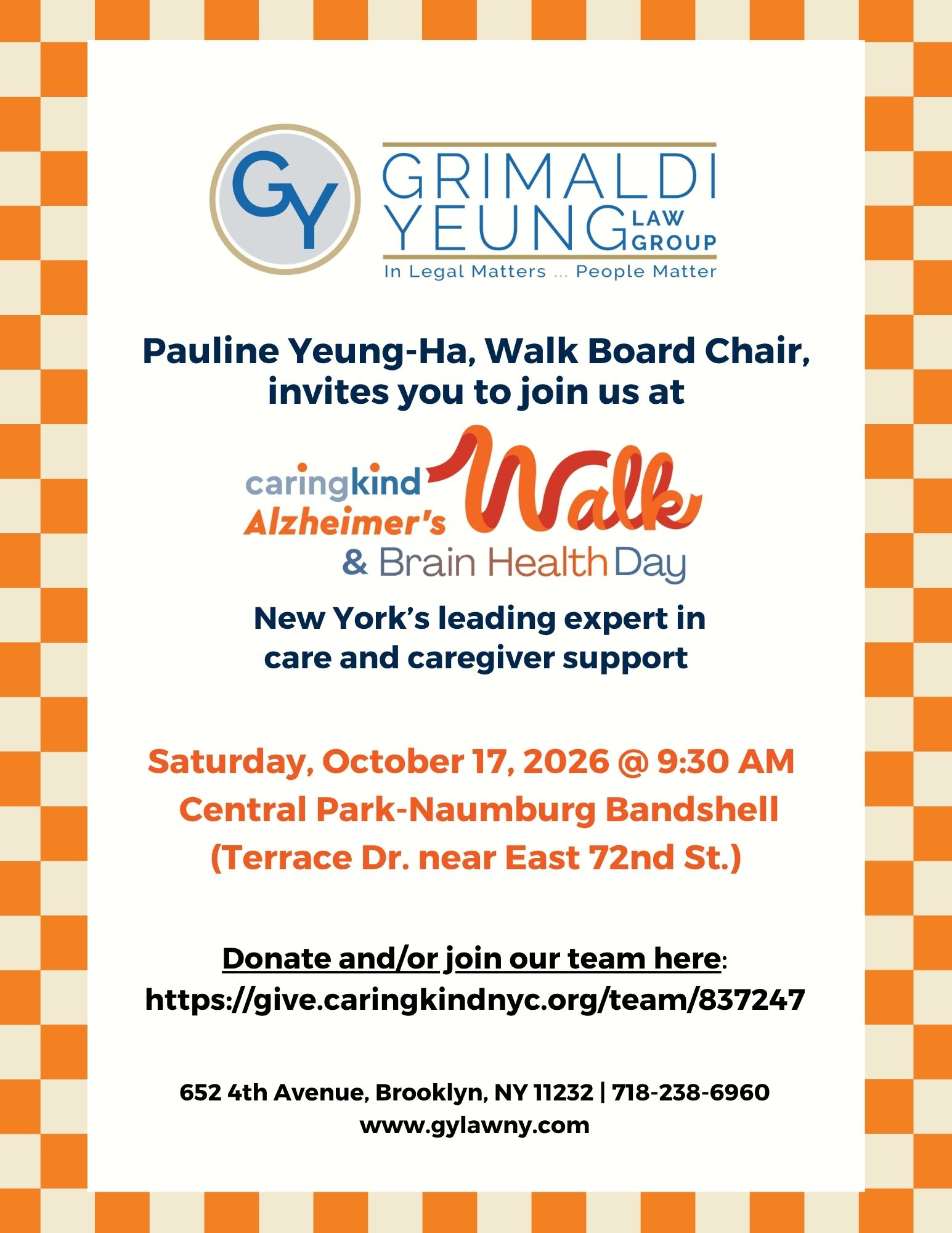CaringKind Walk Flyer 2026 – Link Only